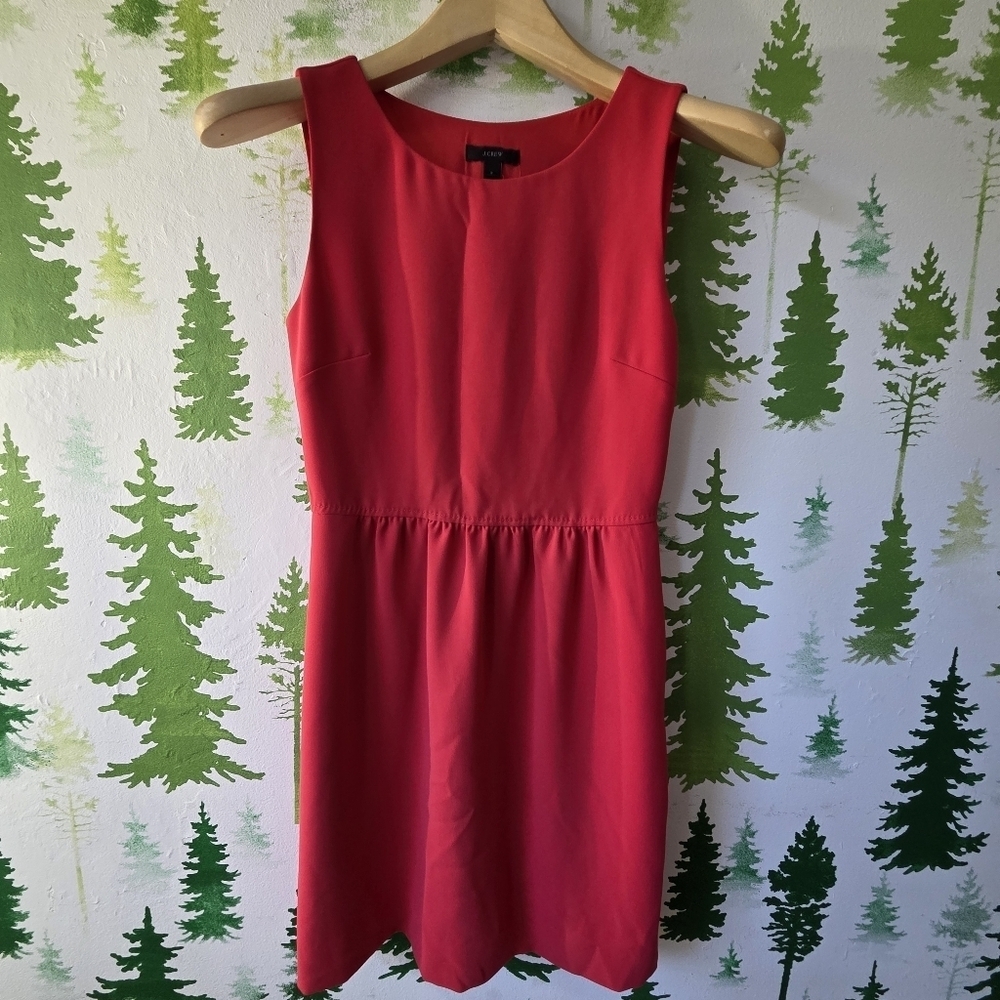 J.Crew Red Sleeveless Dress